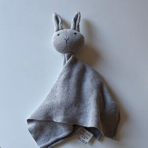 Plush Gray Bunny Lovey organic cotton